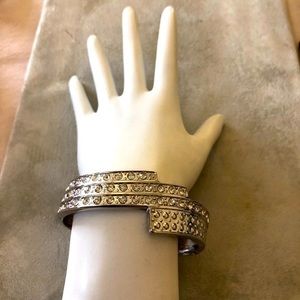 Charming Charlie Silver Tone Hinged Bracelet